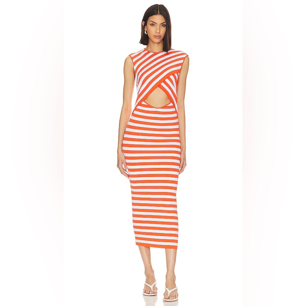 L’Academie Tina Striped Midi Dress. Great condition, worn once!!